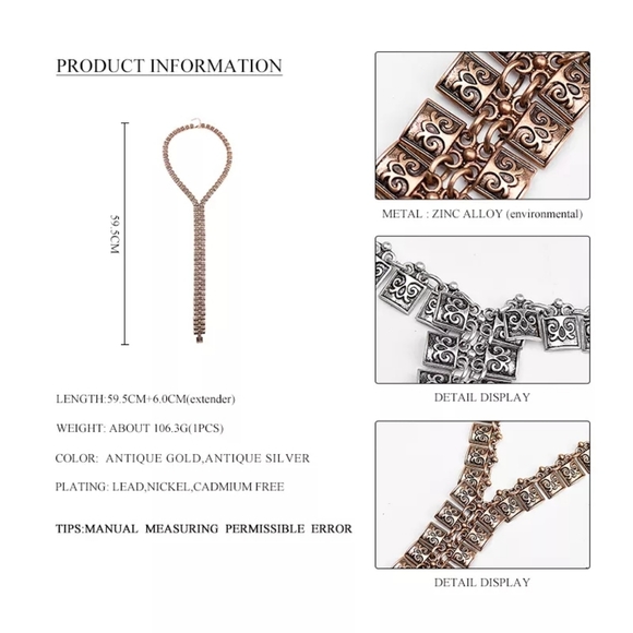 Boho Elegant long necklace. Unique style - Picture 3 of 3